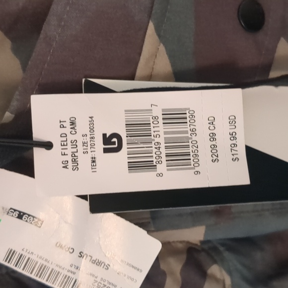 Analog (Burton) CAMO snowboard ski pants BNWT - Picture 8 of 9